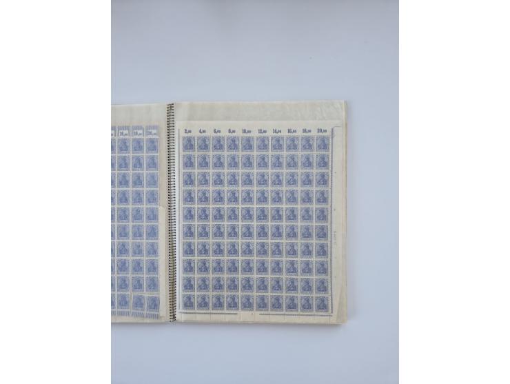 1900/22, Germania, interessante Partie von Sammlungen und Dubletten, dabei kleine Aussstellungssammlung mit besseren Zusammen