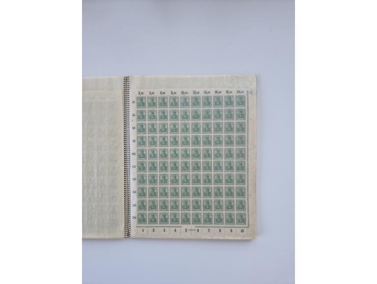 1900/22, Germania, interessante Partie von Sammlungen und Dubletten, dabei kleine Aussstellungssammlung mit besseren Zusammen