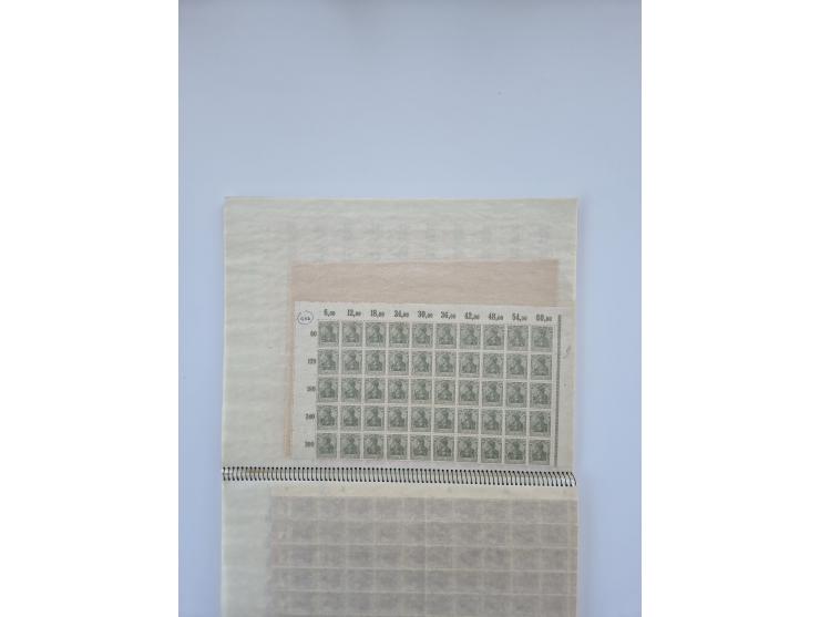 1900/22, Germania, interessante Partie von Sammlungen und Dubletten, dabei kleine Aussstellungssammlung mit besseren Zusammen