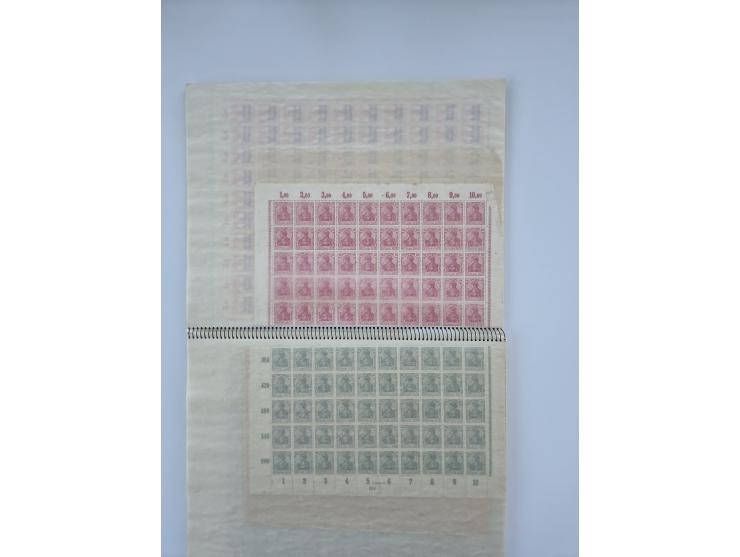 1900/22, Germania, interessante Partie von Sammlungen und Dubletten, dabei kleine Aussstellungssammlung mit besseren Zusammen