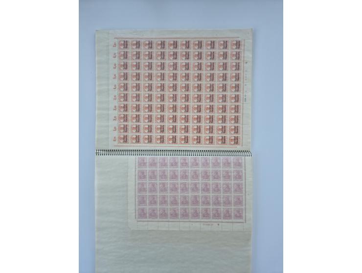 1900/22, Germania, interessante Partie von Sammlungen und Dubletten, dabei kleine Aussstellungssammlung mit besseren Zusammen