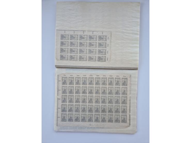 1900/22, Germania, interessante Partie von Sammlungen und Dubletten, dabei kleine Aussstellungssammlung mit besseren Zusammen