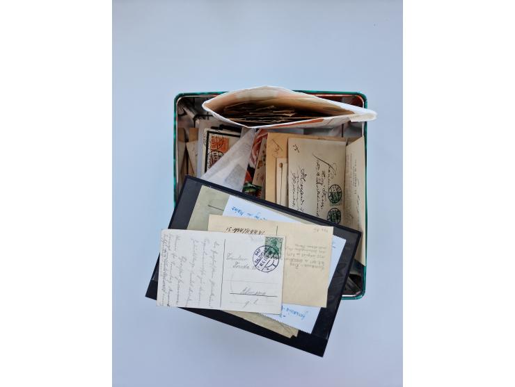 1900/22, Germania, interessante Partie von Sammlungen und Dubletten, dabei kleine Aussstellungssammlung mit besseren Zusammen