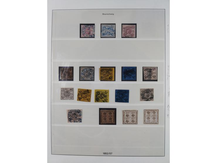 1852/65, ungebrauchte und gestempelte Sammlung mit u.a. ansprechender Mi.-Nr. 2 (sign. Lange BPP) und Mi.-Nr. 13 (unten winzi