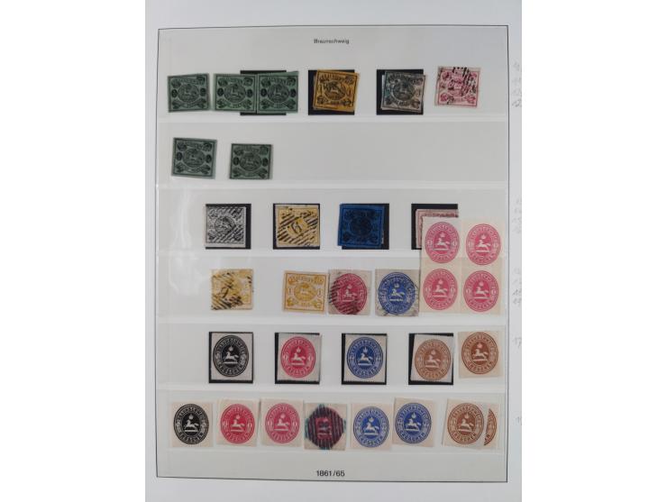 1852/65, ungebrauchte und gestempelte Sammlung mit u.a. ansprechender Mi.-Nr. 2 (sign. Lange BPP) und Mi.-Nr. 13 (unten winzi