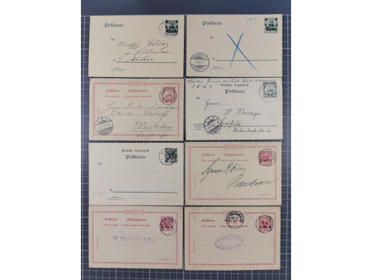 1889/1916 (ca.), rund 120 Briefe, Karten und viele Ganzsachen, dabei einige bessere Stempel, Briefkarte DSW (etwas fehlerhaft