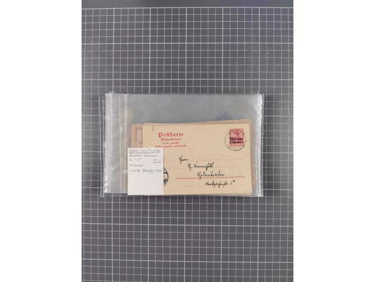 1889/1916 (ca.), rund 120 Briefe, Karten und viele Ganzsachen, dabei einige bessere Stempel, Briefkarte DSW (etwas fehlerhaft