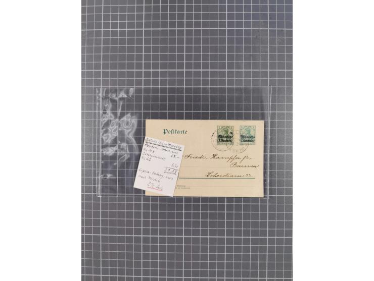 1889/1916 (ca.), rund 120 Briefe, Karten und viele Ganzsachen, dabei einige bessere Stempel, Briefkarte DSW (etwas fehlerhaft
