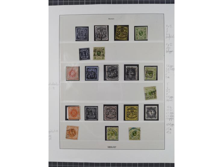 1855/67, ungebrauchte und gestempelte Sammlung mit 20 Werten. Dabei u.a. Mi.-Nr. 4a postfrisch (sign. W. Engel) und gestempel
