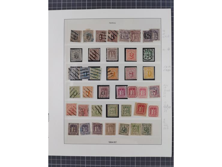 1859/67, ungebrauchte und gestempelte Sammlung mit Farben und Doubletten. Dabei u.a. Mi.-Nr. 2 gestempelt (sign. Jakubek BPP)