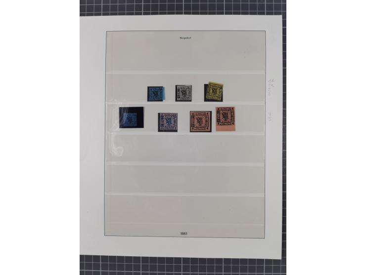 1859/67, ungebrauchte und gestempelte Sammlung mit Farben und Doubletten. Dabei u.a. Mi.-Nr. 2 gestempelt (sign. Jakubek BPP)