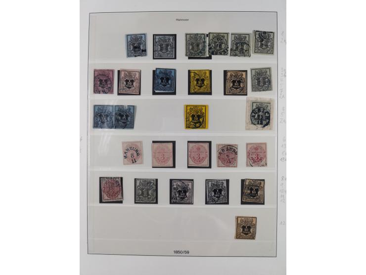 1850/64, ungebrauchte und gestempelte Sammlung ab Mi.-Nr. 1 mit Farben und Doubletten, Erhaltung zum Teil fehlerhaft