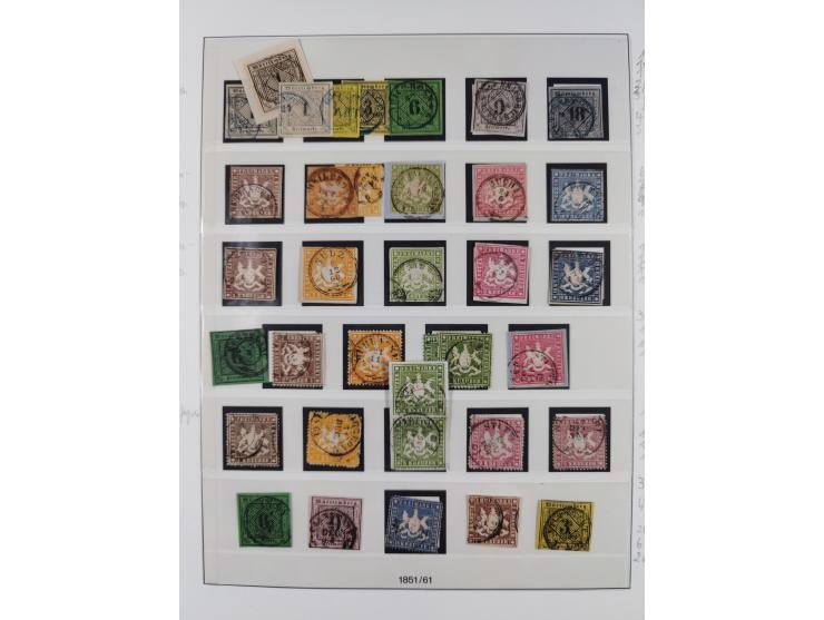 1851/1923, am Anfang meist gestempelte Sammlung inkl. Farben und Doubletten. Dabei u.a. Mi.-Nr. 10a gestempelt (signiert Thom