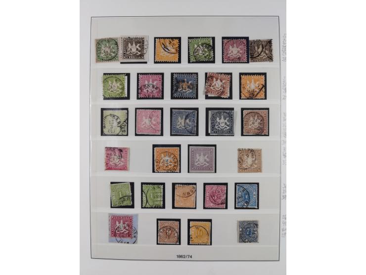 1851/1923, am Anfang meist gestempelte Sammlung inkl. Farben und Doubletten. Dabei u.a. Mi.-Nr. 10a gestempelt (signiert Thom
