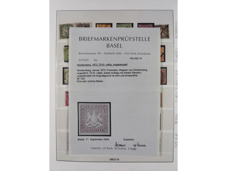 1851/1923, am Anfang meist gestempelte Sammlung inkl. Farben und Doubletten. Dabei u.a. Mi.-Nr. 10a gestempelt (signiert Thom