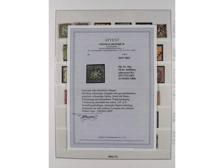 1851/1923, am Anfang meist gestempelte Sammlung inkl. Farben und Doubletten. Dabei u.a. Mi.-Nr. 10a gestempelt (signiert Thom