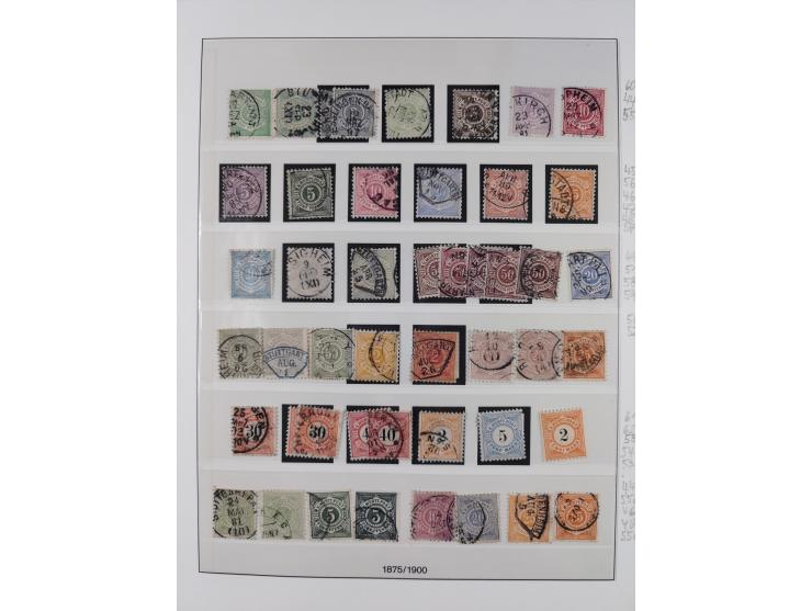 1851/1923, am Anfang meist gestempelte Sammlung inkl. Farben und Doubletten. Dabei u.a. Mi.-Nr. 10a gestempelt (signiert Thom
