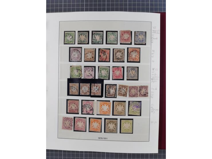 1849/1920, ungebrauchte und gestempelte Sammlung inkl. Dienst- und Portomarken sowie Dubletten. Dabei Mi.-Nr. 1Ia mit 14 mm O