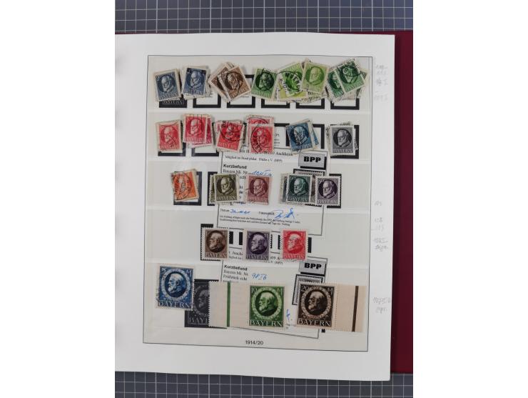 1849/1920, ungebrauchte und gestempelte Sammlung inkl. Dienst- und Portomarken sowie Dubletten. Dabei Mi.-Nr. 1Ia mit 14 mm O