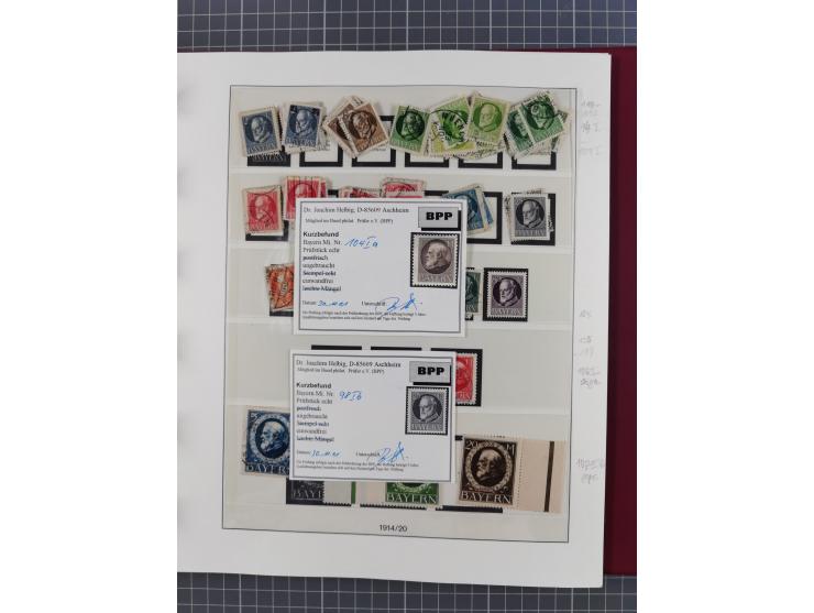 1849/1920, ungebrauchte und gestempelte Sammlung inkl. Dienst- und Portomarken sowie Dubletten. Dabei Mi.-Nr. 1Ia mit 14 mm O