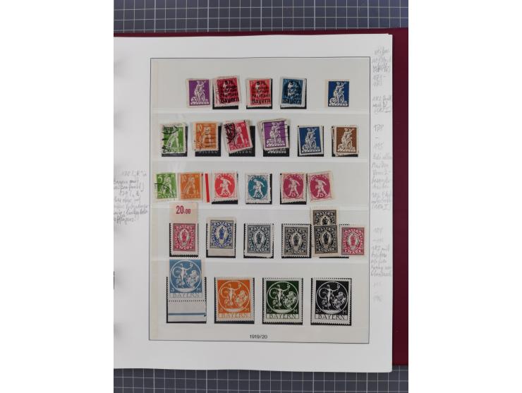 1849/1920, ungebrauchte und gestempelte Sammlung inkl. Dienst- und Portomarken sowie Dubletten. Dabei Mi.-Nr. 1Ia mit 14 mm O