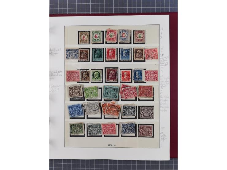 1849/1920, ungebrauchte und gestempelte Sammlung inkl. Dienst- und Portomarken sowie Dubletten. Dabei Mi.-Nr. 1Ia mit 14 mm O