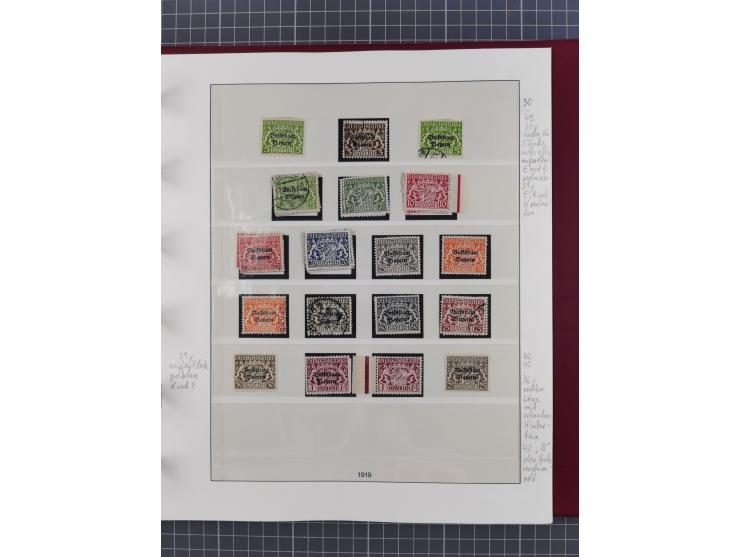 1849/1920, ungebrauchte und gestempelte Sammlung inkl. Dienst- und Portomarken sowie Dubletten. Dabei Mi.-Nr. 1Ia mit 14 mm O