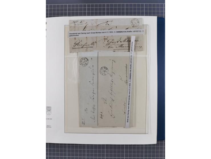 1672/1867, interessante Sammlung “Botenpost und Stempel aus der Preußen-Zeit” mit ca. 120 Briefen und Ganzsachen, dabei u.a. 