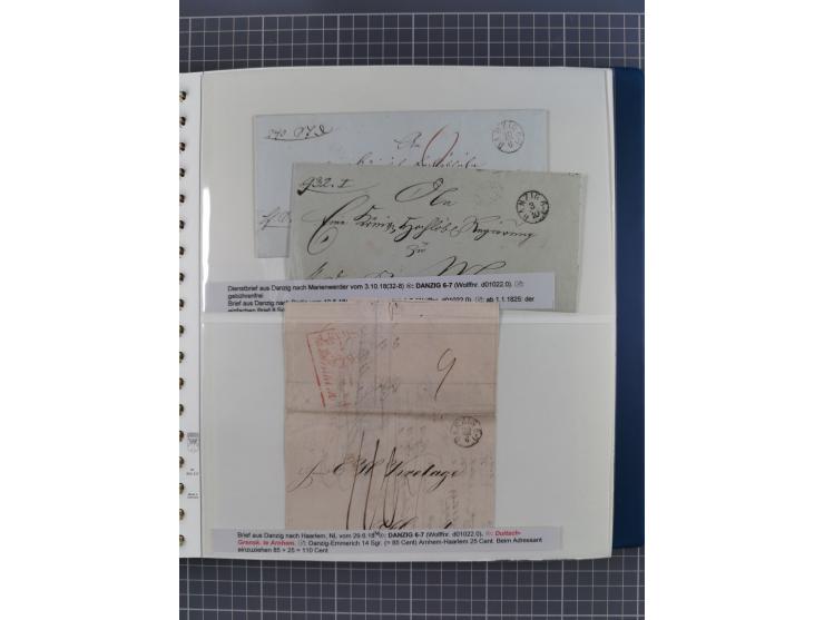 1672/1867, interessante Sammlung “Botenpost und Stempel aus der Preußen-Zeit” mit ca. 120 Briefen und Ganzsachen, dabei u.a. 