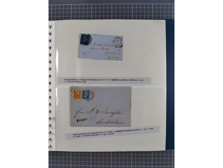 1672/1867, interessante Sammlung “Botenpost und Stempel aus der Preußen-Zeit” mit ca. 120 Briefen und Ganzsachen, dabei u.a. 