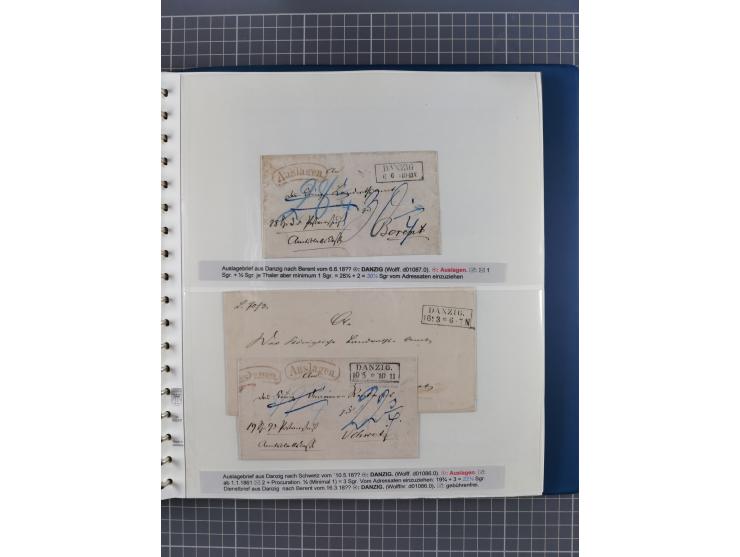 1672/1867, interessante Sammlung “Botenpost und Stempel aus der Preußen-Zeit” mit ca. 120 Briefen und Ganzsachen, dabei u.a. 
