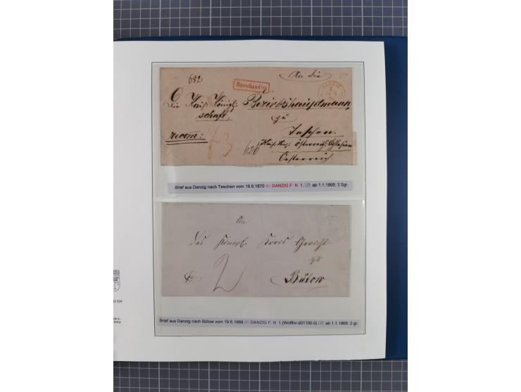 1672/1867, interessante Sammlung “Botenpost und Stempel aus der Preußen-Zeit” mit ca. 120 Briefen und Ganzsachen, dabei u.a. 