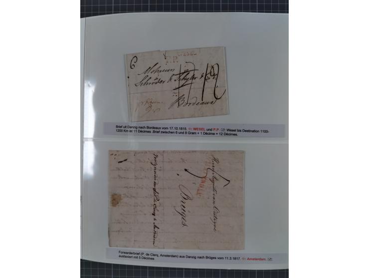 1672/1867, interessante Sammlung “Botenpost und Stempel aus der Preußen-Zeit” mit ca. 120 Briefen und Ganzsachen, dabei u.a. 
