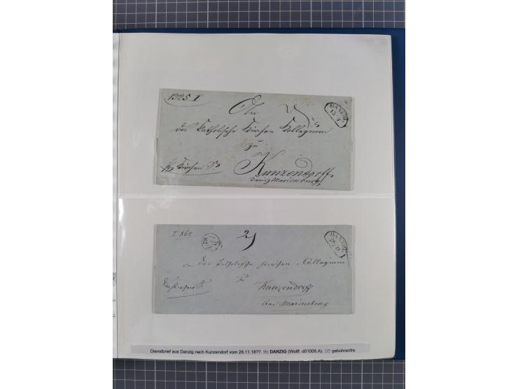 1672/1867, interessante Sammlung “Botenpost und Stempel aus der Preußen-Zeit” mit ca. 120 Briefen und Ganzsachen, dabei u.a. 
