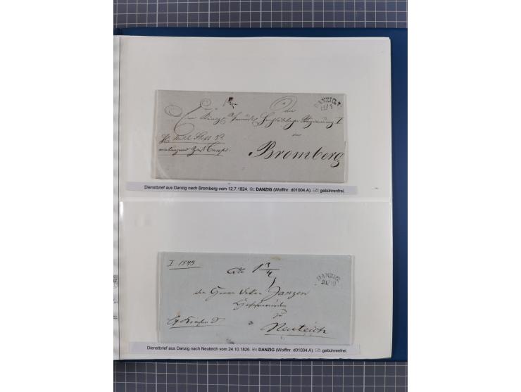 1672/1867, interessante Sammlung “Botenpost und Stempel aus der Preußen-Zeit” mit ca. 120 Briefen und Ganzsachen, dabei u.a. 