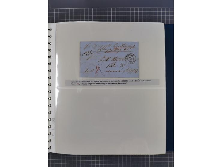 1838/62, interessante Sammlung der Doppelkreis-Stempel von Danzig mit über 90 Briefen, sauber sortiert nach den Varianten nac