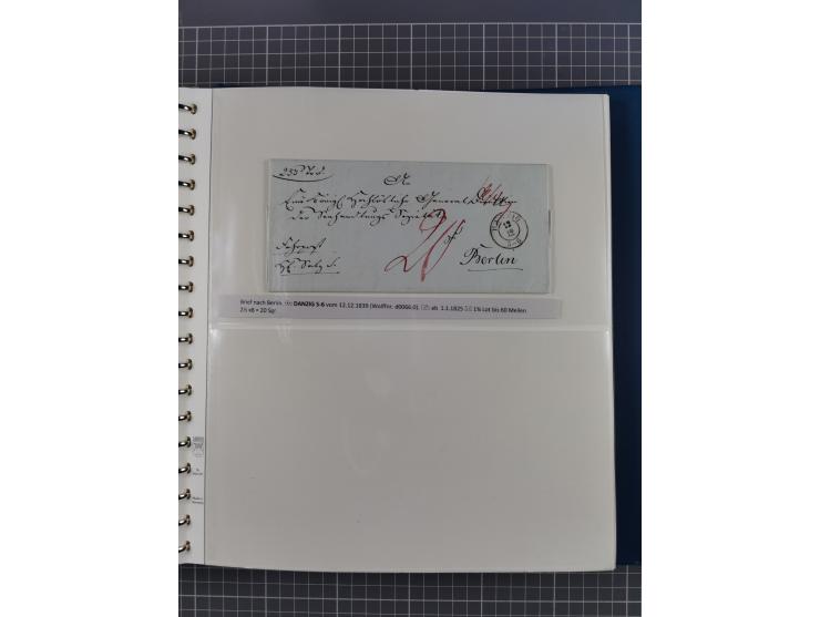 1838/62, interessante Sammlung der Doppelkreis-Stempel von Danzig mit über 90 Briefen, sauber sortiert nach den Varianten nac