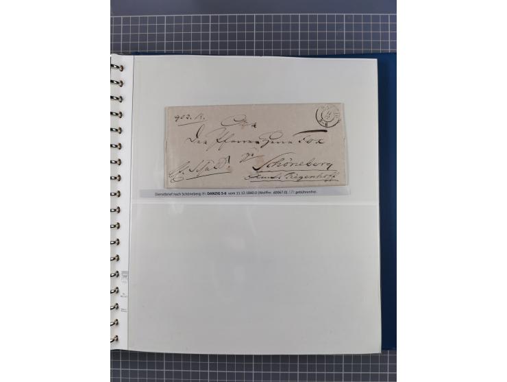 1838/62, interessante Sammlung der Doppelkreis-Stempel von Danzig mit über 90 Briefen, sauber sortiert nach den Varianten nac