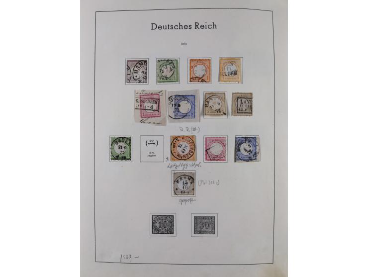 1872/1966, gestempelte und postfrische/ungebrauchte alte Sammlung in zwei Vordruckalben, ab Deutsches Reich gestempelt in den