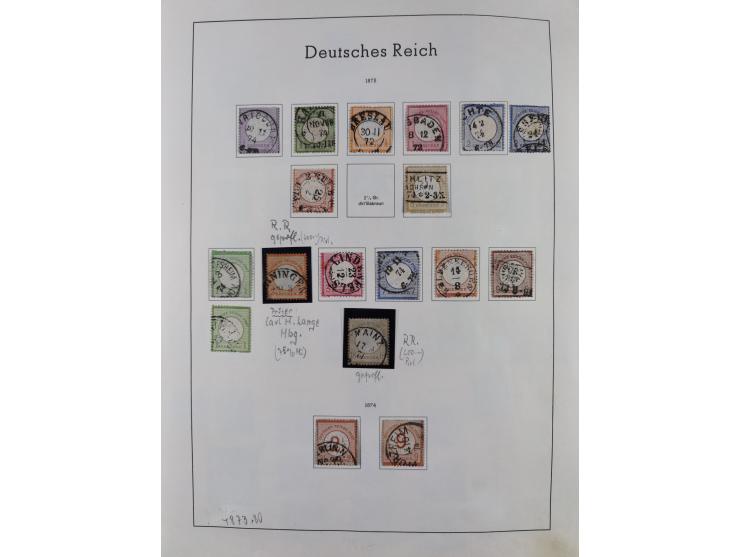 1872/1966, gestempelte und postfrische/ungebrauchte alte Sammlung in zwei Vordruckalben, ab Deutsches Reich gestempelt in den
