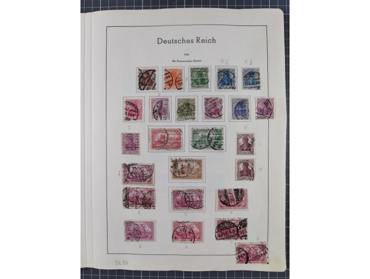 1872/1966, gestempelte und postfrische/ungebrauchte alte Sammlung in zwei Vordruckalben, ab Deutsches Reich gestempelt in den