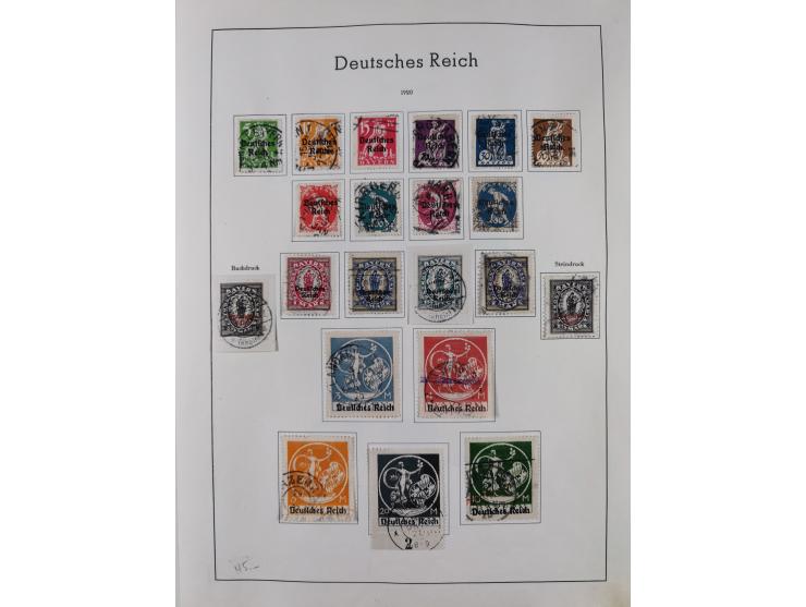 1872/1966, gestempelte und postfrische/ungebrauchte alte Sammlung in zwei Vordruckalben, ab Deutsches Reich gestempelt in den