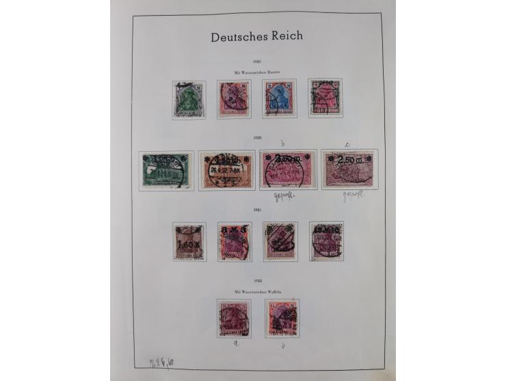 1872/1966, gestempelte und postfrische/ungebrauchte alte Sammlung in zwei Vordruckalben, ab Deutsches Reich gestempelt in den