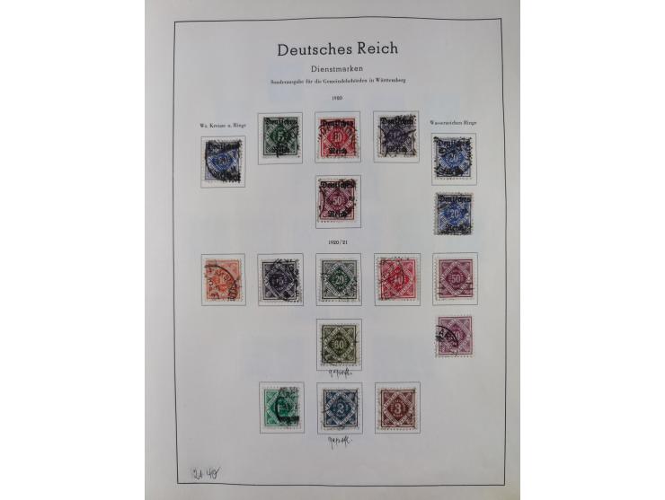 1872/1966, gestempelte und postfrische/ungebrauchte alte Sammlung in zwei Vordruckalben, ab Deutsches Reich gestempelt in den