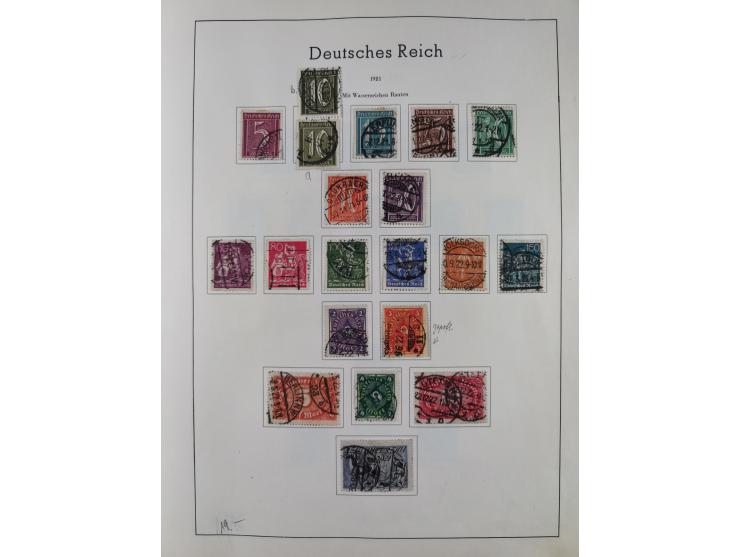 1872/1966, gestempelte und postfrische/ungebrauchte alte Sammlung in zwei Vordruckalben, ab Deutsches Reich gestempelt in den