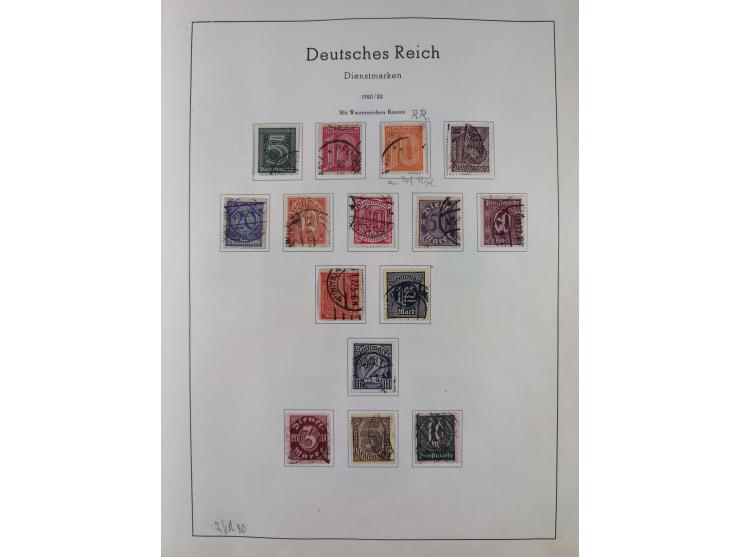 1872/1966, gestempelte und postfrische/ungebrauchte alte Sammlung in zwei Vordruckalben, ab Deutsches Reich gestempelt in den