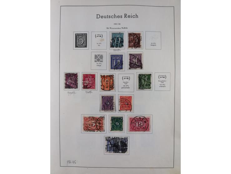 1872/1966, gestempelte und postfrische/ungebrauchte alte Sammlung in zwei Vordruckalben, ab Deutsches Reich gestempelt in den