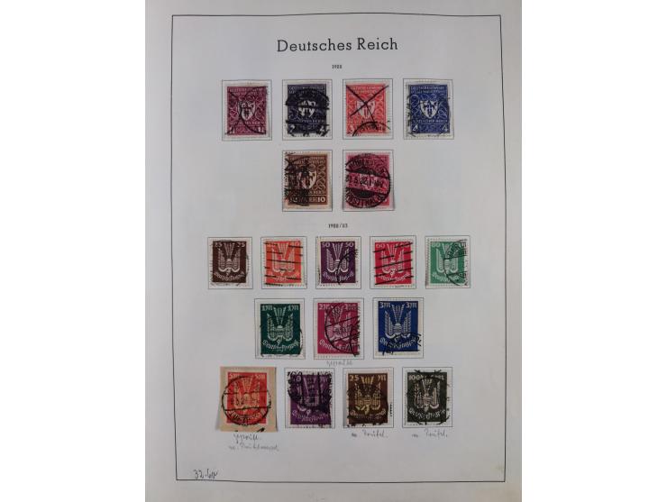 1872/1966, gestempelte und postfrische/ungebrauchte alte Sammlung in zwei Vordruckalben, ab Deutsches Reich gestempelt in den