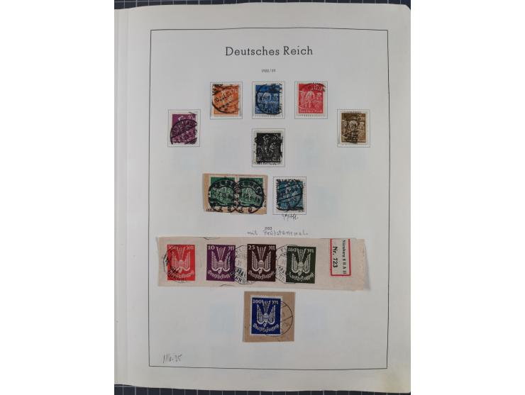1872/1966, gestempelte und postfrische/ungebrauchte alte Sammlung in zwei Vordruckalben, ab Deutsches Reich gestempelt in den