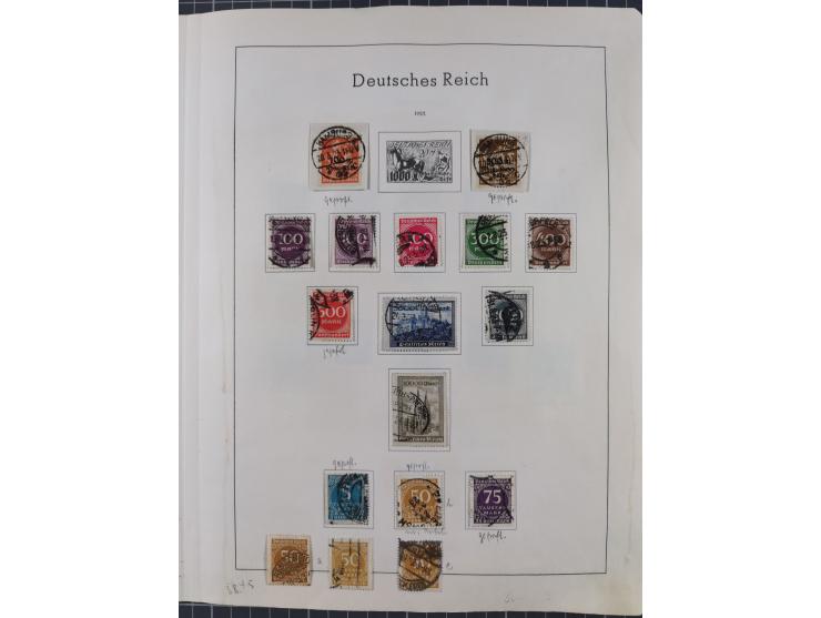 1872/1966, gestempelte und postfrische/ungebrauchte alte Sammlung in zwei Vordruckalben, ab Deutsches Reich gestempelt in den